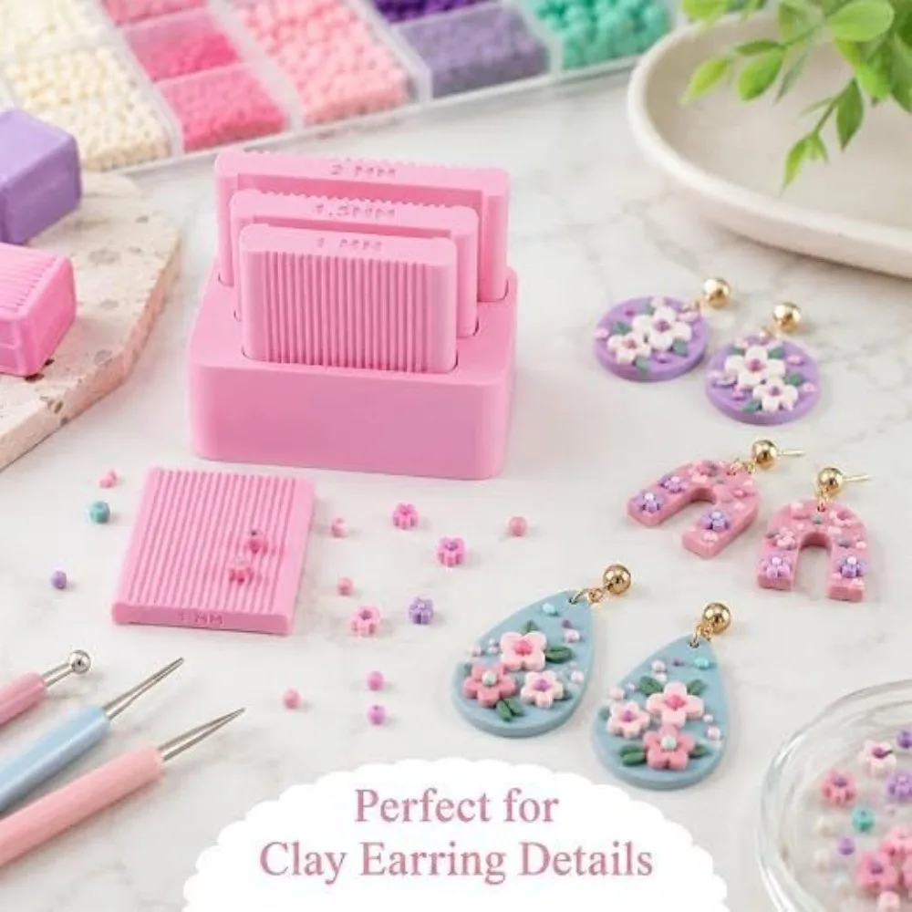 3D Print Mini Polymer Clay Bead Maker 2-in-1 Reusable Rolling Clay Mold 1&1.5&2mm Hand Rolling Clay Ball Maker