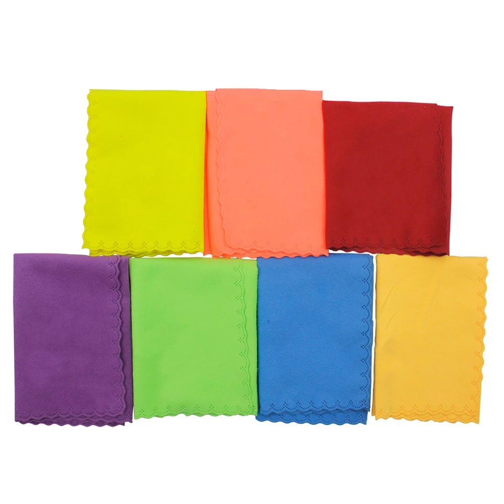 

7 Pcs Colorful Cotton Cleaning Cloth Soft No Hair Loss Scratch Resistant Instrument Wipe Dust Water Droplets Reusable Guitar