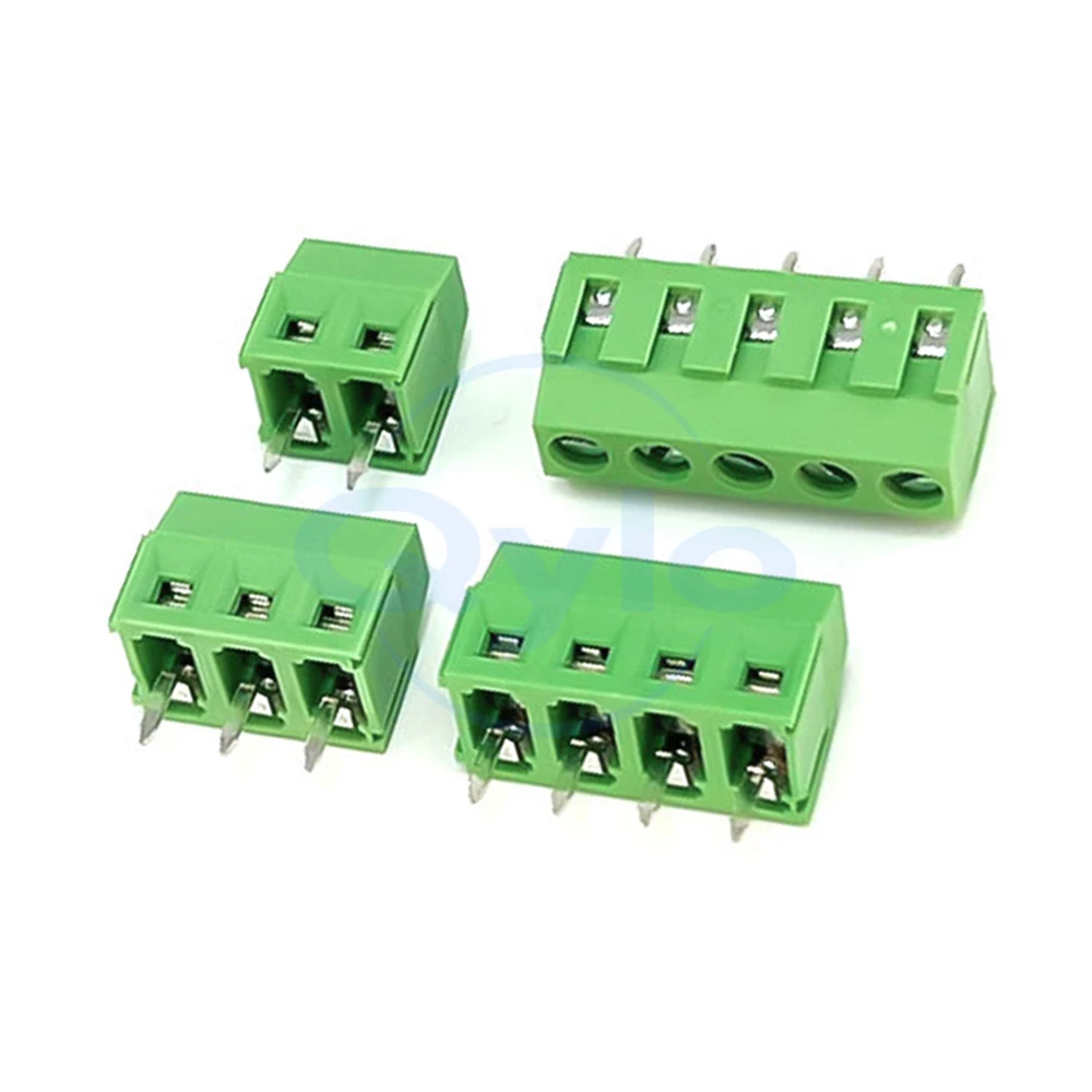 (5 pcs) KF 128L - 3.81mm Screw-Type PCB Terminal Block 2P 3P Low-Profile Copper Eco-Splicing 128L - 3.81
