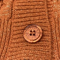 Glittery TS Cardigan Women Orange Chunky Knit Sweater with Star Embroidery Gold Thread Showgirl Cardigan Tay Cardi TLOAS - Image 3