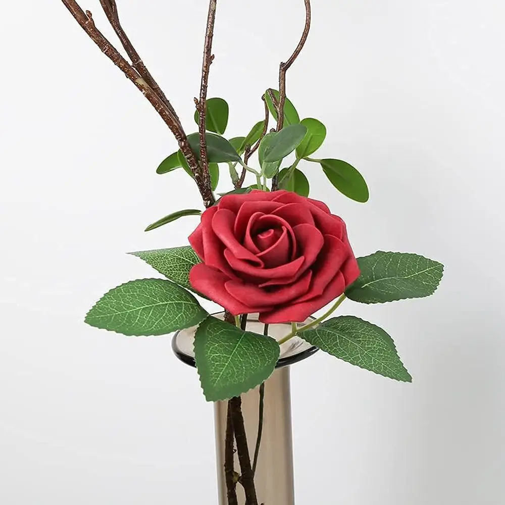 50/100 stücke Künstliche Pflanze Rose Blätter Weihnachten Hause Im Freien UV schutz Garten Wand Hochzeit Brautstrauß Diy Dekorative – Detail 14