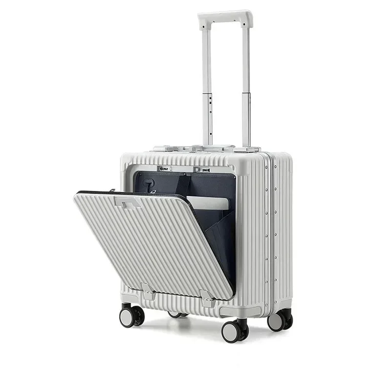 Nieuwe 18Inch Bagage Hoge Kwaliteit Uitbreidbare Oxford Doek Trolley Case Mute Universele Instapdoos Rollende Koffer