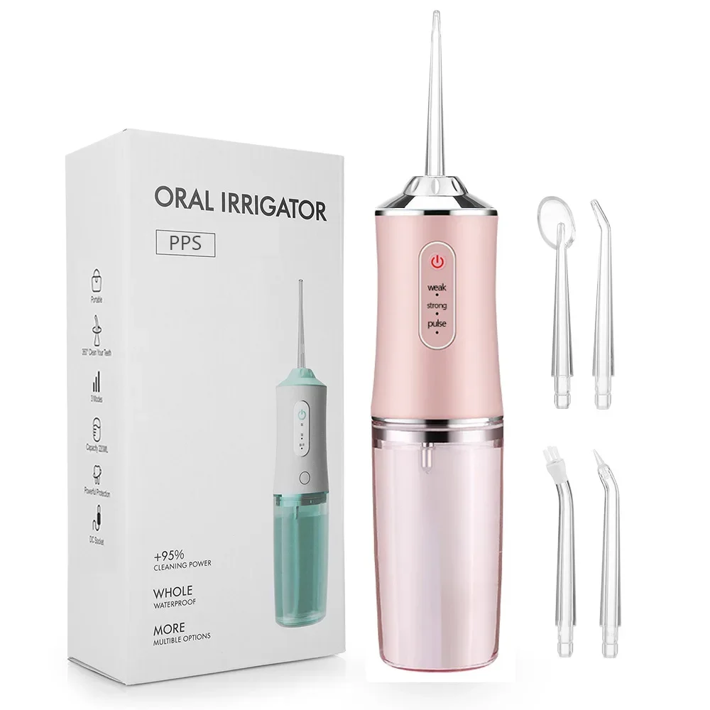 

Rechargeable Oral care Irrigators Professionals dentals Waterproofs water flosser 3-Speed Spray Floss Cleaning Device