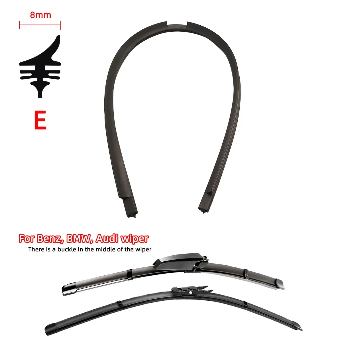 Car Wiper Rubber Strips Refill Wiper Blade Replacement Parts All Types Seasons Windshield Wiper Blades Blade Soft Car Accessorie