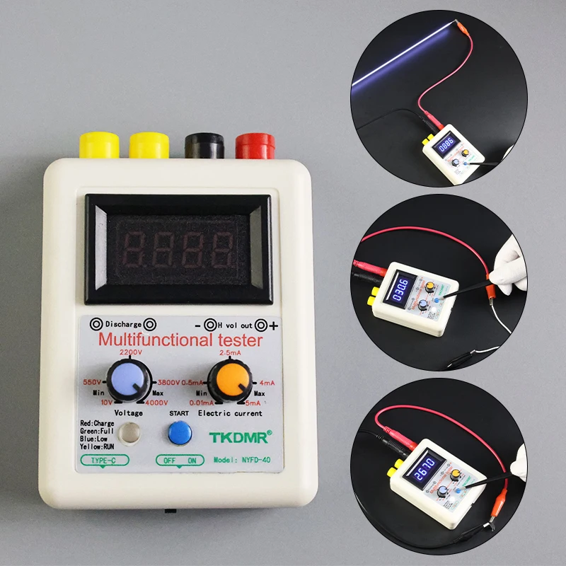 TKDMR 0-4000V Voltage Withstand Capability Test and Voltage Discharge 2-in-1 Tester, Voltage Withstand Test, Discharge Tool