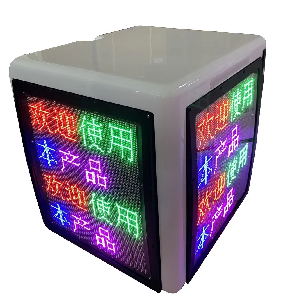 3 sides with P4 advertising screen rider equipment delivery box, takeaway incubator delivery box