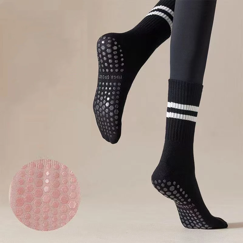 Yoga Qualität Bandage neue Socken rutsch feste schnell trocknende hoch dämpfende Pilates Balletts ocken guter Griff für Frauen Baumwolle Fitness-Socken