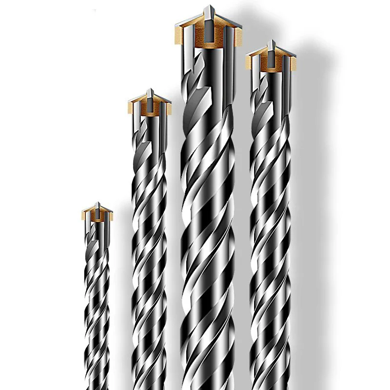 Foret à béton SDS Plus, pointes croisées, 4 couteaux, bloc de brique mural de 150mm, marteau électrique, forets de maçonnerie