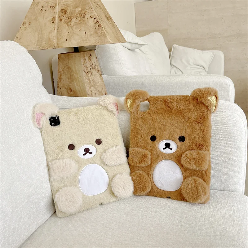 لباد 10 9 8 7th الهواء 1 2 3 4 5 6 10.9 Mini 6 A16 Pro 11 12.9 13 بوصة حافظة الطفل الكرتون أفخم Rilakkuma اللوحي واقية