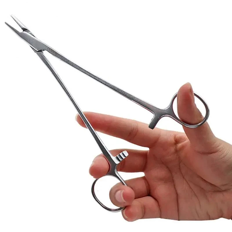 14/16/18cm Stainless Steel Hemostatic Clamp Forceps Straight/Elbow Tips Surgical Forceps Tool Hemostatic Forceps Pliers