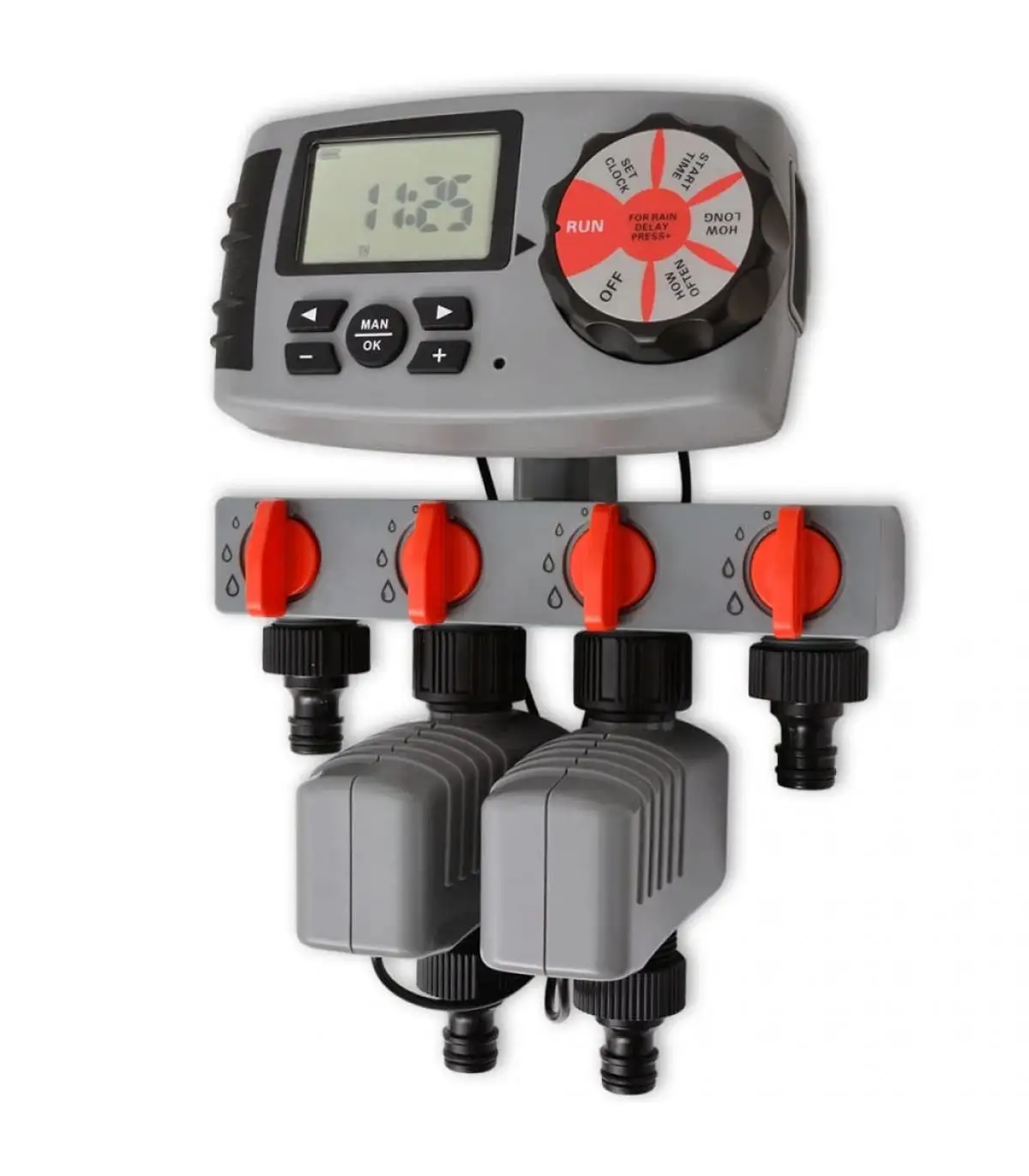 Automatic irrigation timer sprinkler controls with 4 Stations 3 V