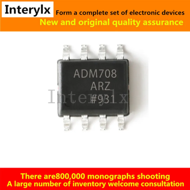 10Pcs/Lot ADM708ARZ-REEL ADM708ARZ ADM708AR ADM708A ADM708 IC SUPERVISOR 1 CHANNEL 8SOIC