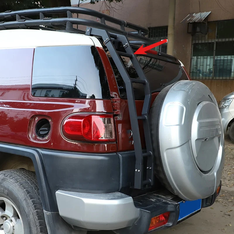 For Toyota FJ Cruiser 2007-2021 Aluminum alloy Car Rear Tail Door Ladder Climbing Auto Modification Accessories