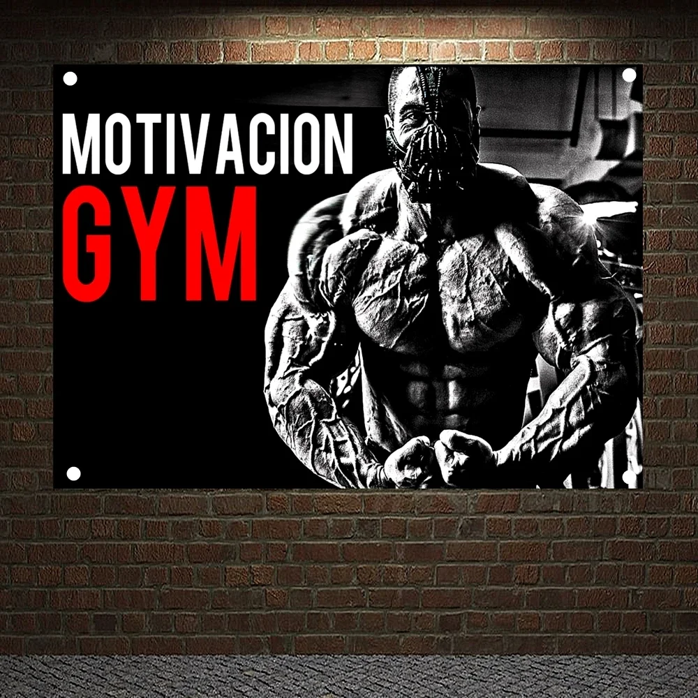 

MOTIVACION GYM Мотивационные плакаты для тренировок Упражнения Бодибилдинг Баннеры Настенные художественные флаги Холст Картина Гобелен Тренажерный зал Настенный декор