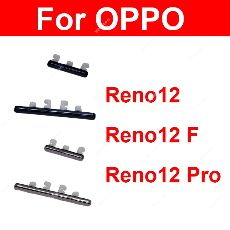 On Off Power Volume Buttons For OPPO Reno 12 Reno12 F Reno 12 Pro 4G 5G Power Volume Up Down Side Key Replacement Repair Parts
