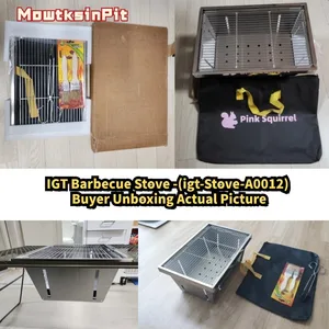 304 Stainless Steel Portable Barbecue Outdoor Stove IGT Stove Folding Folding Wooder Stove Barbecue 8 Main Sales Fogao The Portatil Wood - №7