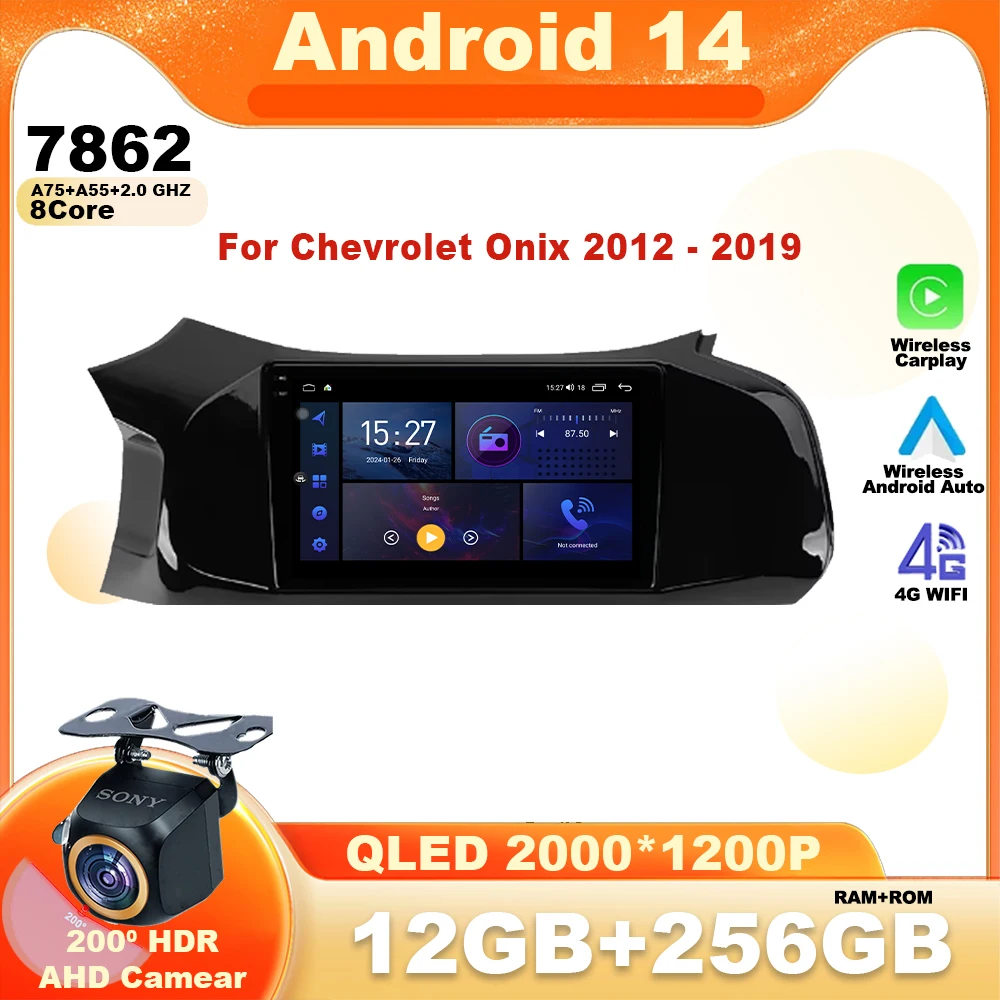 

Android 14 Car Radio For Chevrolet Onix 2012 - 2019 Stereo Multimedia player NO 2DIN DVD Navigation Radio Dash Cam GPS 5G WIFI