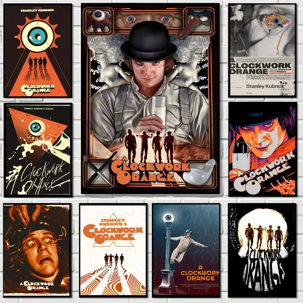 A Clockwork Orange Classic Crime Movie Poster Art HD Advanced Aesthetic Printing Paper Wall Art for Living Room Home Decor
