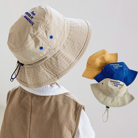 Quick Dry Children Fisherman Hat Summer Thin Baby Bucket Hat Outdoor Beach Panama Boys Girls Drawstring Sunscreen Cap