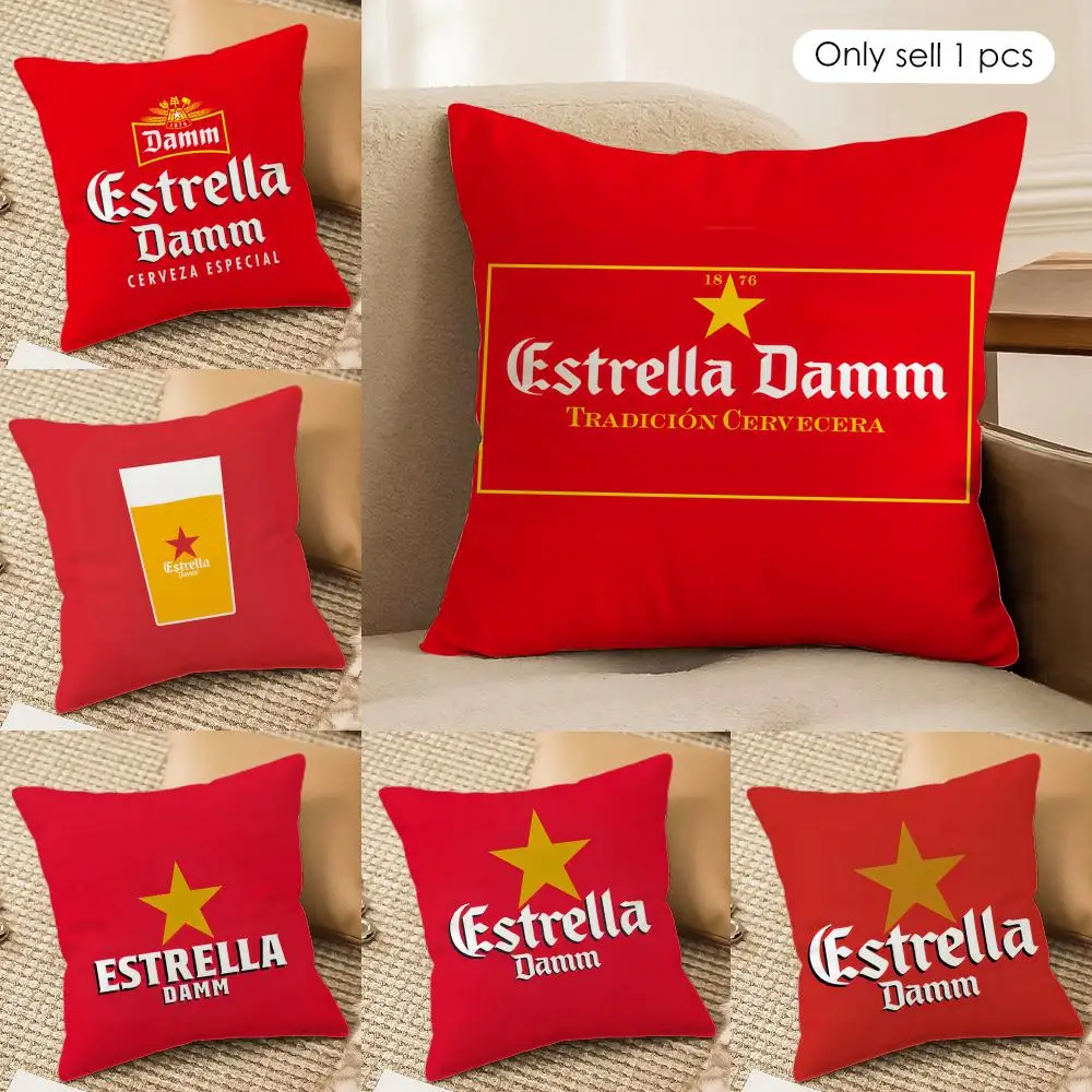 E-Estrella DammS Wein-Kissenbezug, seidiger, kurzer Plüsch, unsichtbarer Reißverschluss, staubdicht, Sofakissenbezug für Heimdekoration