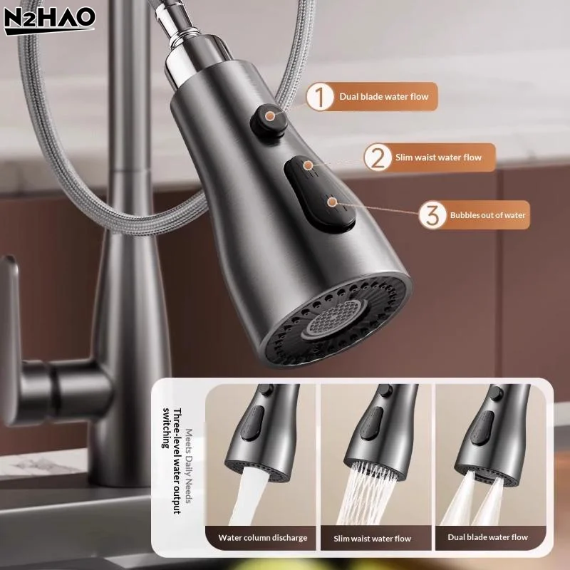 Pull Out Kitchen Sink Faucet Sprayer Head Replacement Nozzle Universal for Mixer Tap Easy Installation Home Upgrade view 2