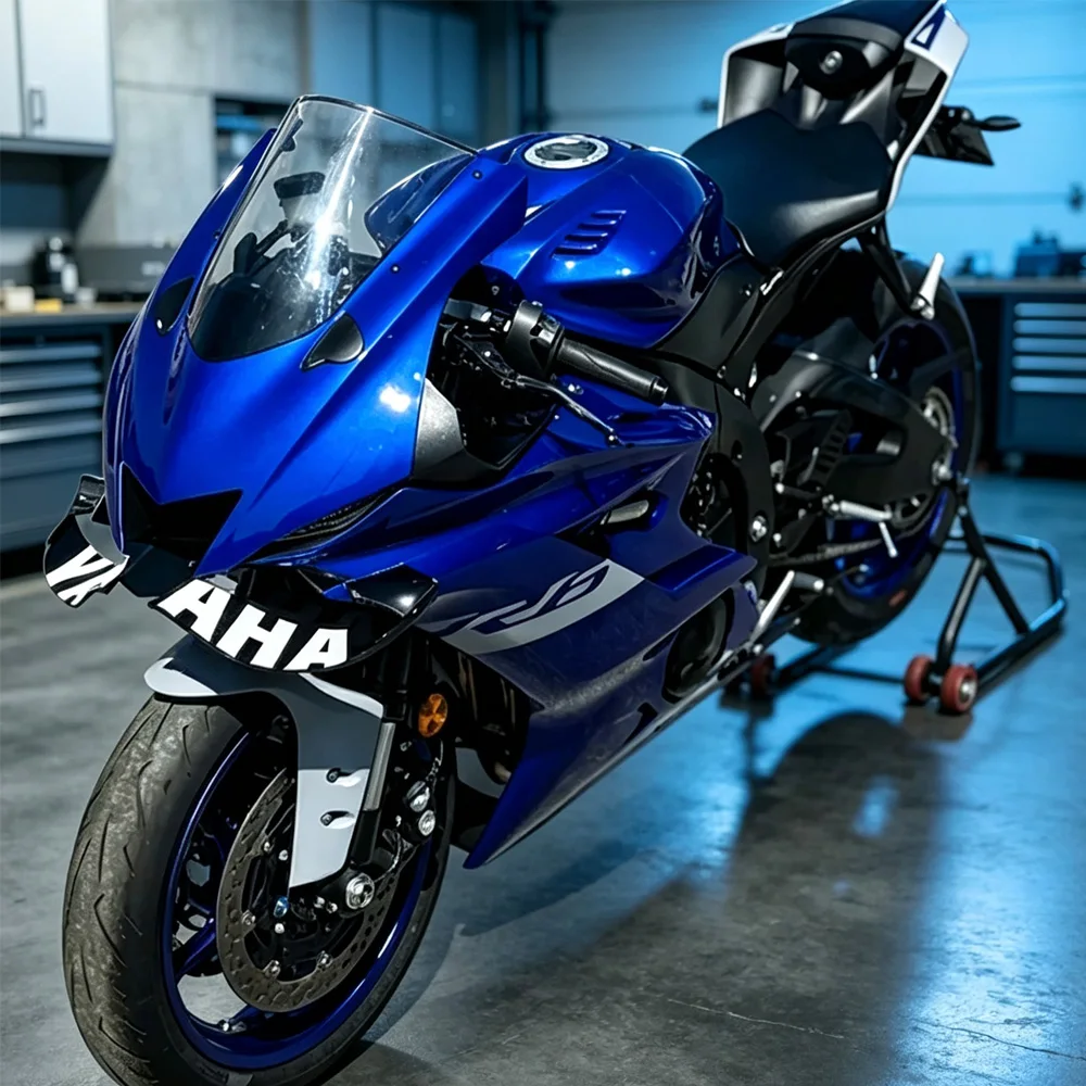 For Yamaha R6 2017-2026 Front Winglet Aerodynamic Wing Spoiler ABS Motorcycle Fairing Accessories Racing Wind Deflector