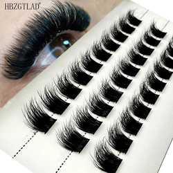 NEW 5d fluffy Mink Eyelashes 3 rows Natural Eyelash extension 3D Russia Individual Eyelash Cluster Makeup Tools Lashes Cilia