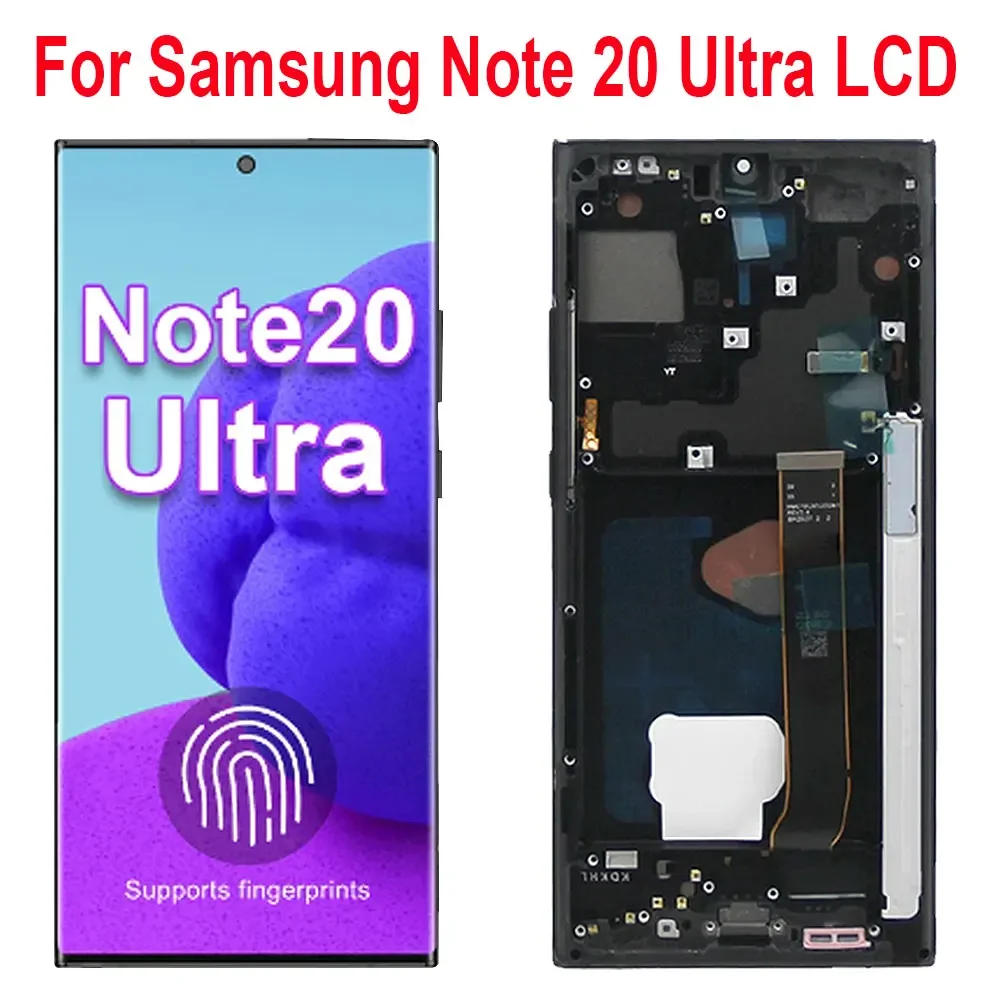 

Super Note 20 Ultra Note20 Ultra N985F N986B Lcd Display Digital with Frame Parts