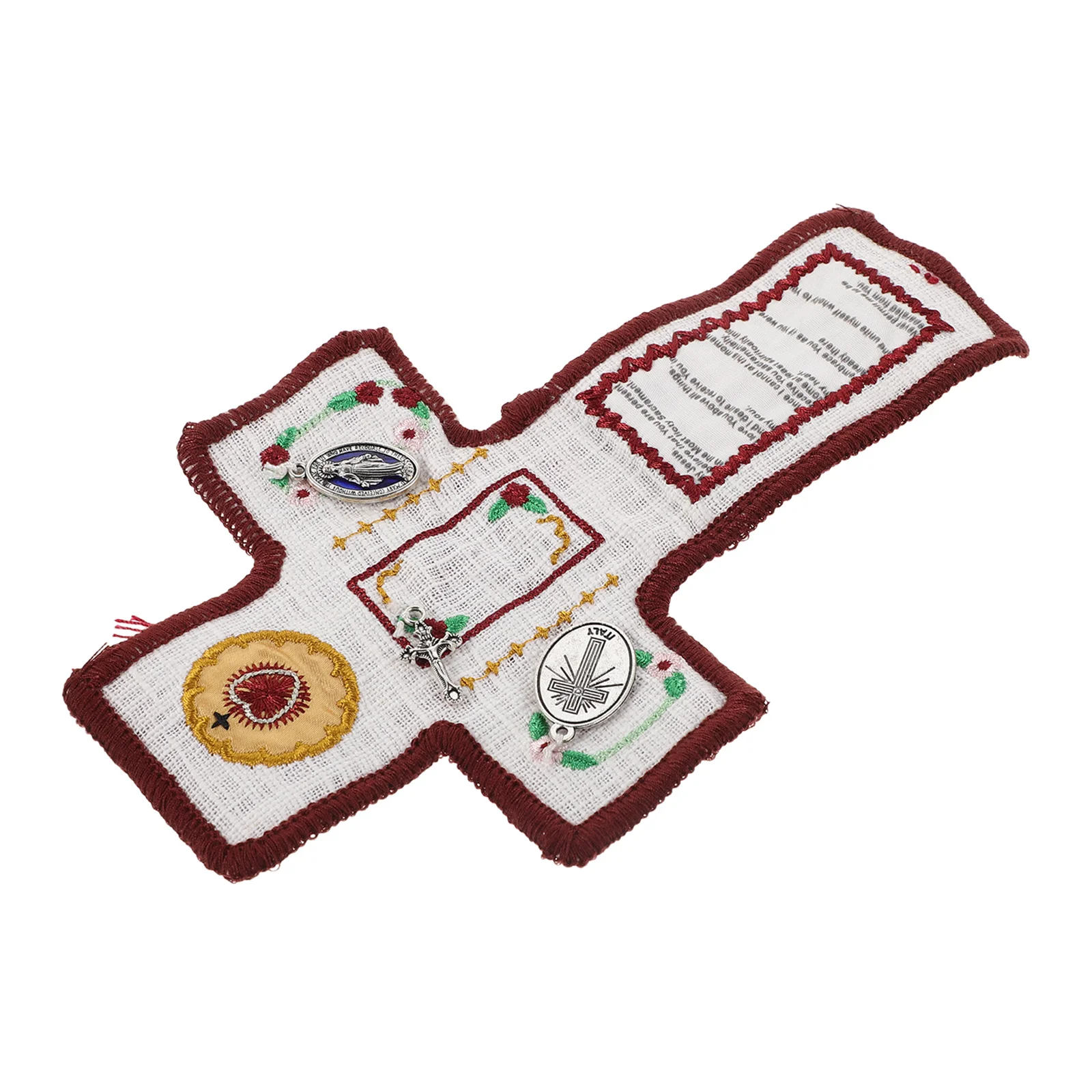 

Portable Prayer Pouch with Built-in Cross Mini Travel Prayer Mat for Men Women Lightweight Praying Rug for Pilgrimage Christmas