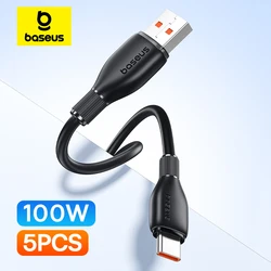 Baseus USB C 타입 케이블, 화웨이 아너, 샤오미, 삼성 슈퍼 차지, 66W, 100W 고속 충전, USB C 충전기, 데이터 케이블 와이어 코드