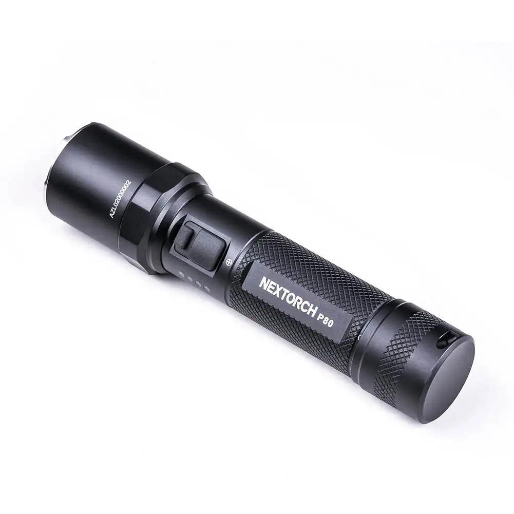 Nextorch P80 (Upgraded version)Duty/Tactical Flashlight, 2100 Lumens18650 Battery, Rechargeble Compact,Type-C Direct Charging