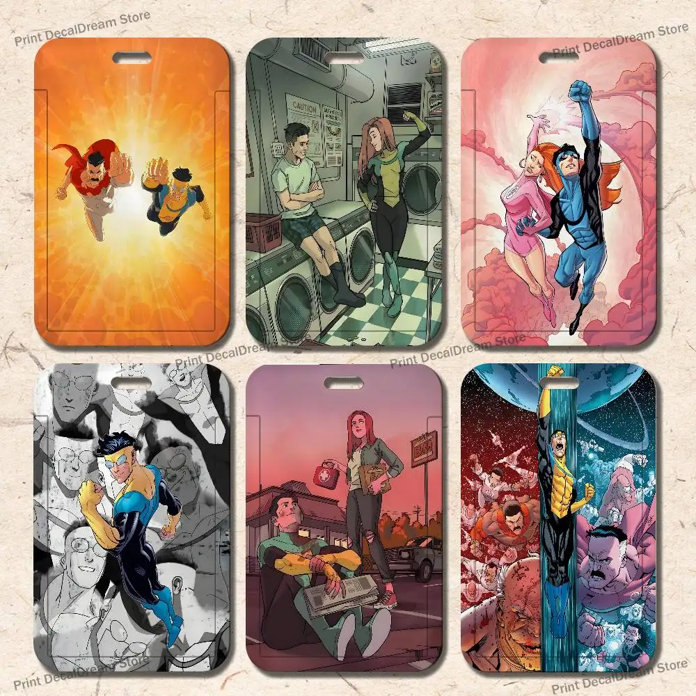 

Superhero I-InvincibleS Card Holder Lanyard Camera Neck Strap Credit Card Case Badge Holders Credentials Protection Card Holder