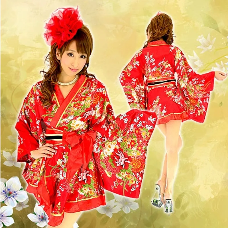 Kimono Japanese Cosplay Costume Floral Plus Size Yukata Traditional Cosplay Party Hallowee Costume Woman Dress Print Vintage