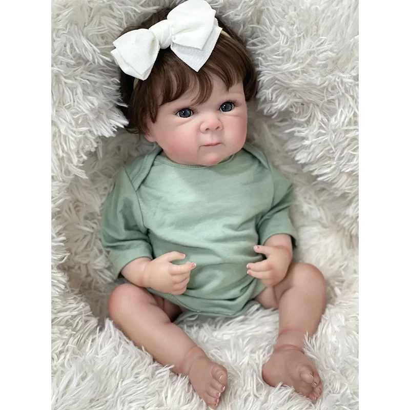 

45cm Full Vinyl Body Bettie Lifelike Doll Cuddly Baby with Hand rooted Hair