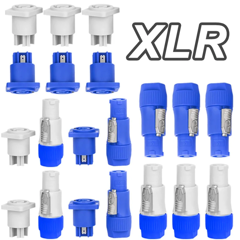 10Pcs 20A Power Plug 3Pin XLR Connector Male Plug Socket Powercon Adapter NAC3FCA NAC3MPA NAC3FCB
