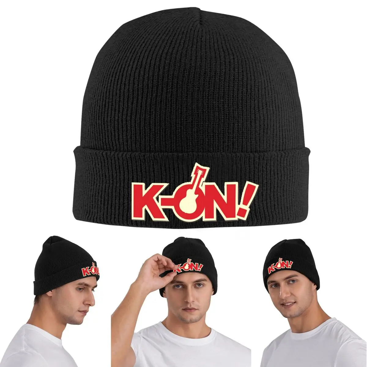 K on Logo Warm Knitted Cap Winter Knit Bonnet Hat Skullies Beanies Hip Hop Caps for Unisex