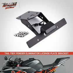 RC390 Tail Tidy Fender Eliminator License Plate Bracket Holder Kit For RC125 RC200 RC250 RC 125 200 250 390 2014-2021 LED Light