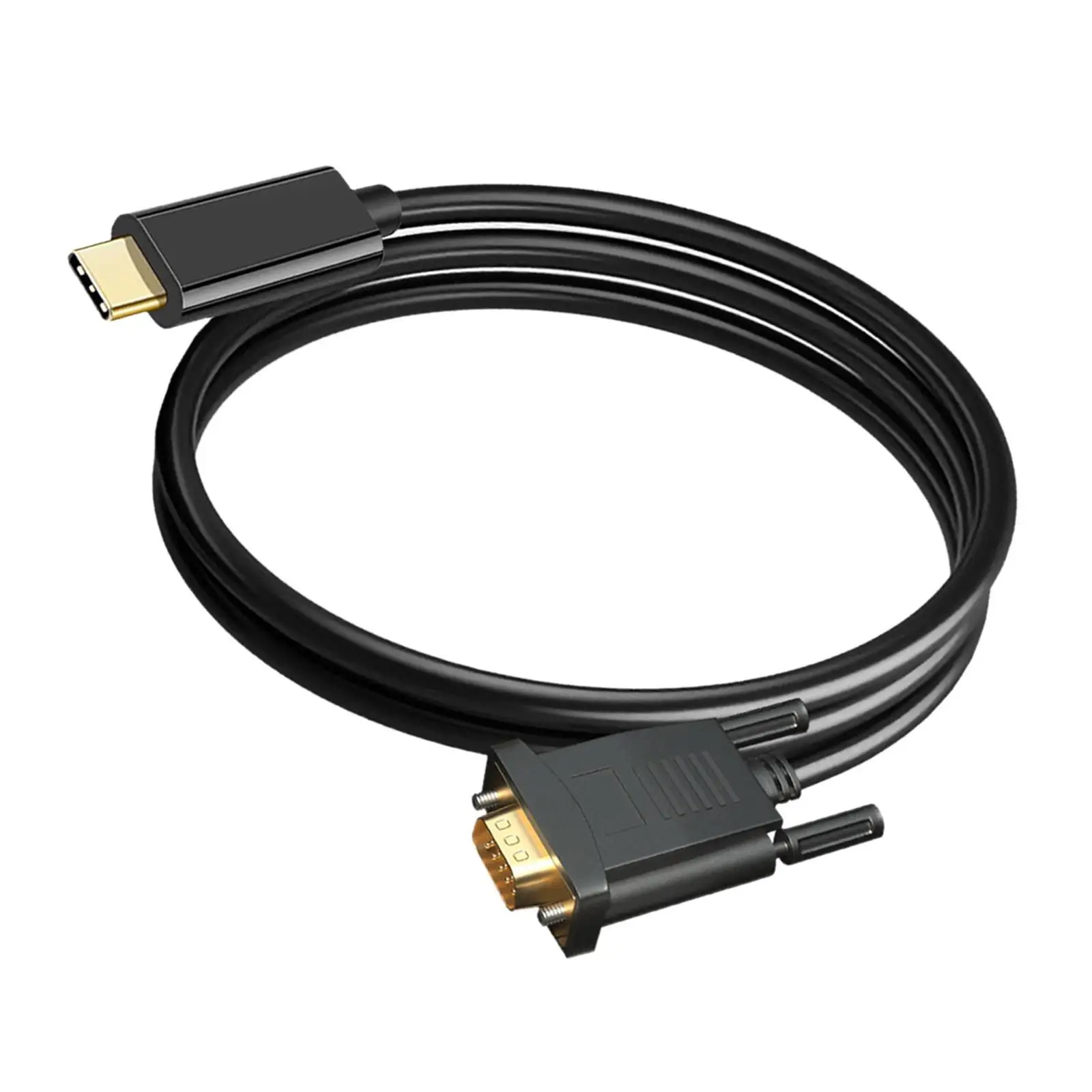 Adaptador USB tipo C a VGA, Cable de pantalla 1080P para ordenador portátil y de televisión