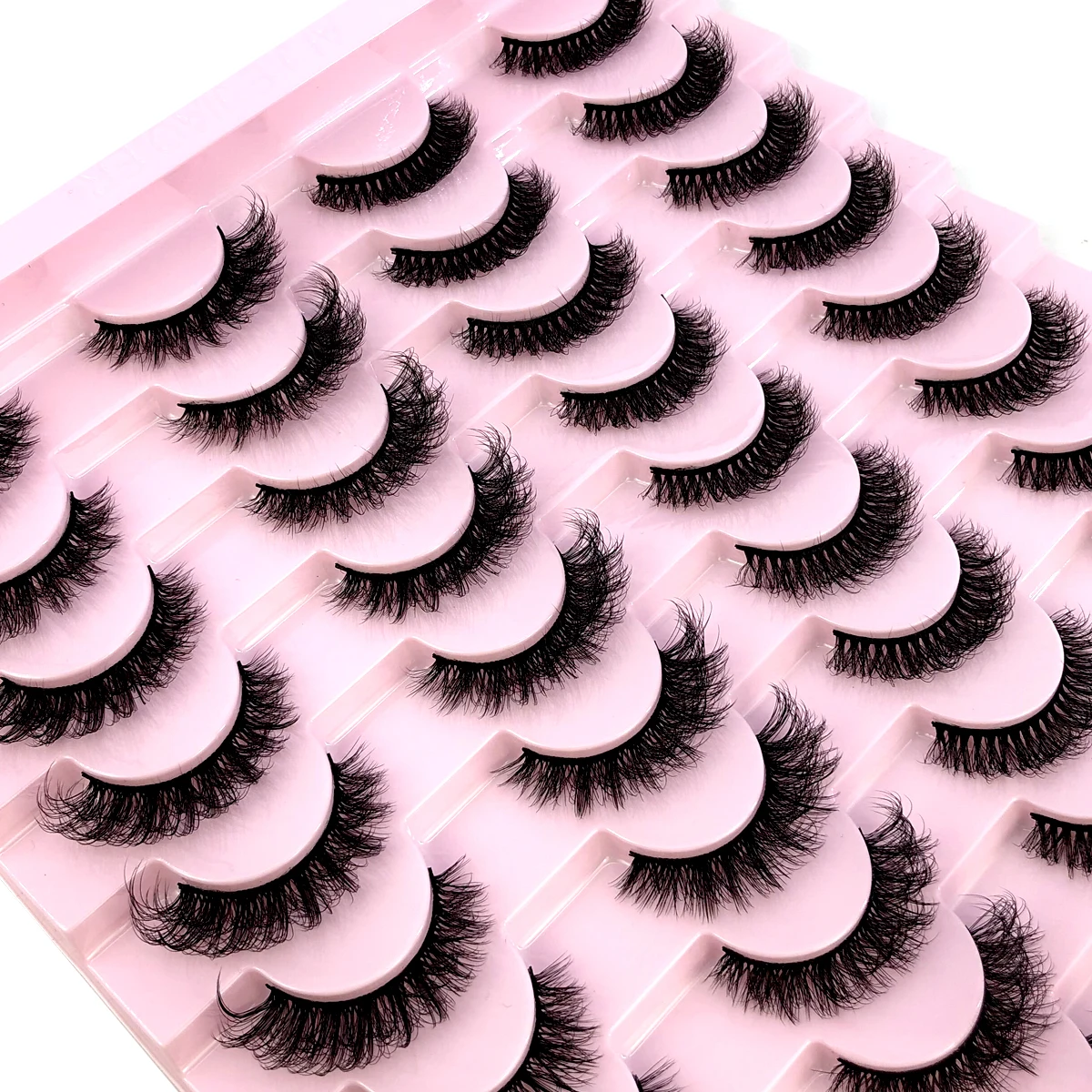 HBZGTLAD Nuovo 20 paia 3D Ciglia di visone Visone finto Ciglia soffici Morbide ciglia spesse e spesse Ciglia finte drammatiche Trucco