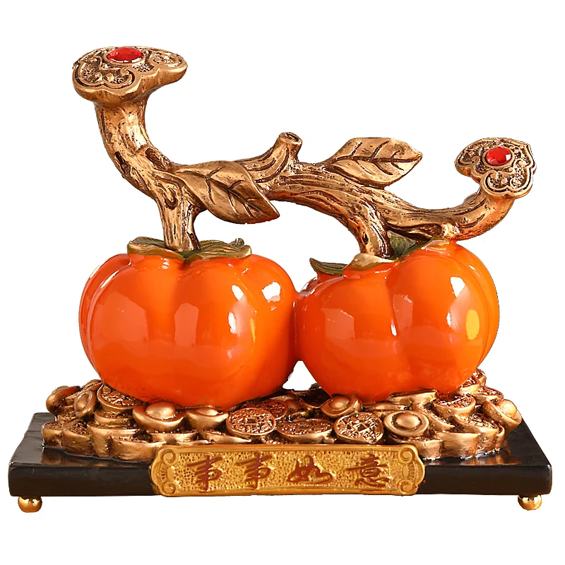 Persimmon Decoration Moving into the New House Wedding Gift Living Room Entrance and Wine Cabinet TV Cabinet Decorations