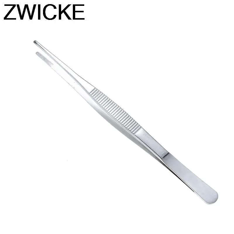 12.5cm-30cm Straight Head Elbow Thicken Medical ToolsStainless Steel 430/340 Anti-iodine Medical Tweezers Long Straight Forceps