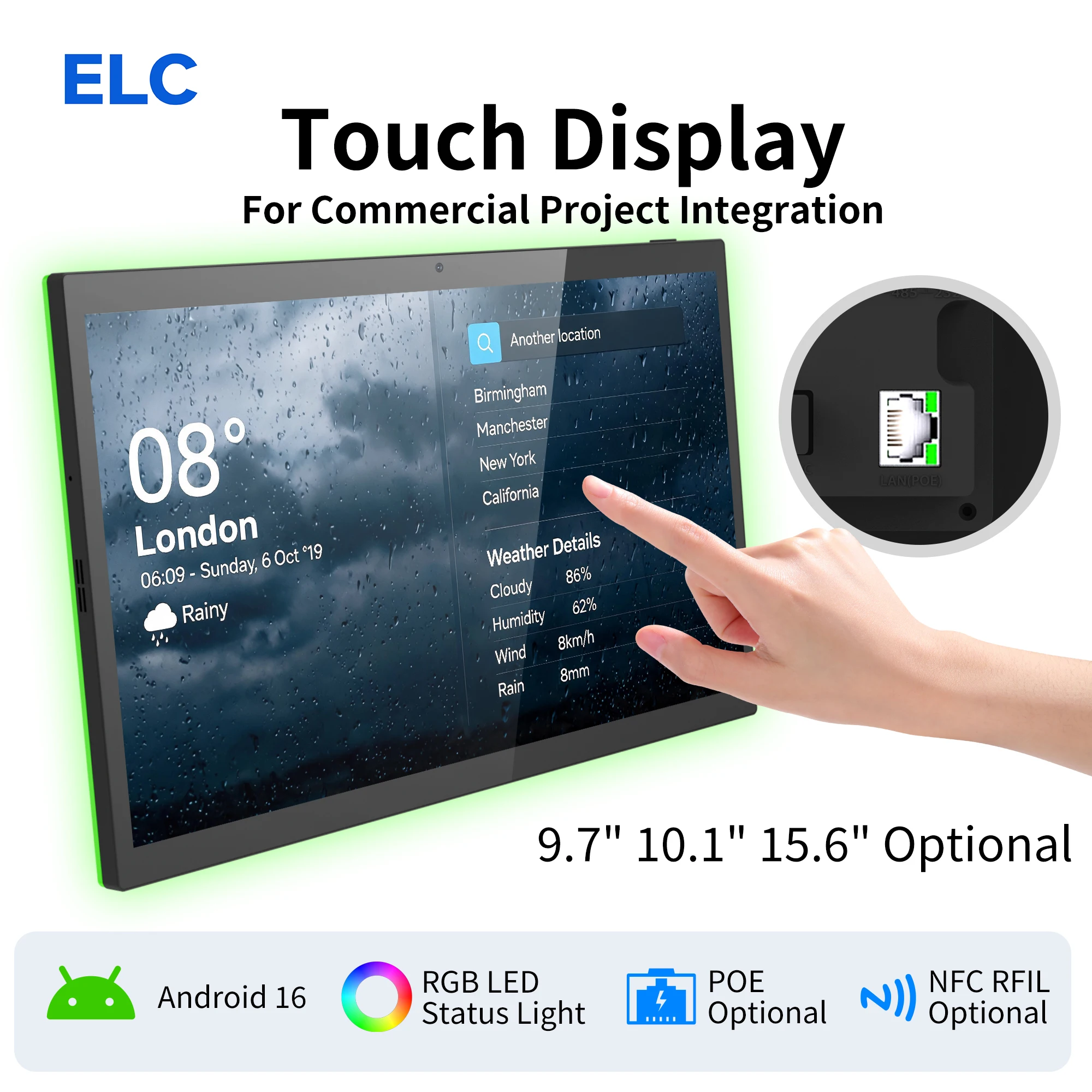 Arrivals RK3566 Multi Interfaces 10 Inch Wall Mounting Smart Home Tablet Hub Remote Voice Control Wifi AI Control Panel