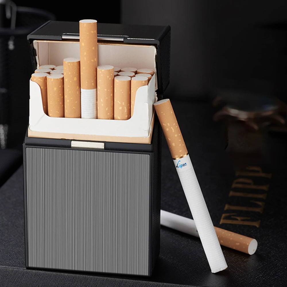 20pcs Portable Tobacco Holder Box | Aluminum Cigarette Case for Regular/King Size, Plastic Cigar Container