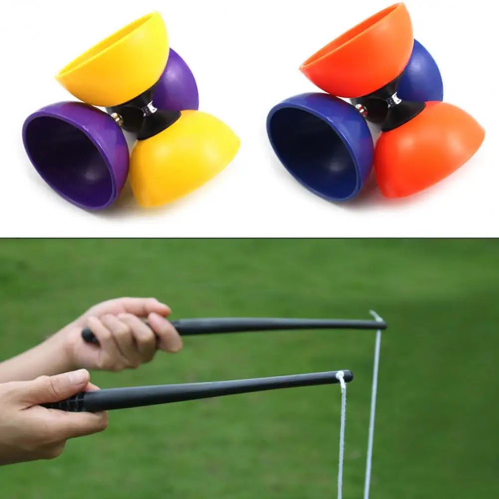 Juggling Diabolo Funny Chinese Yo-yo Diabolo Toy 3 Bearing Clutch Metal Sticks Chinese YOYO String Bag Toys for Adults Kids Gift