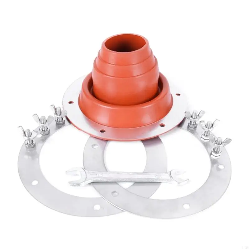 R53E Outdoor Tent Stove Vent Chimney Protectors Resistant Round Hole Base, Silicone Firewood Stove Hole For Camping Tent