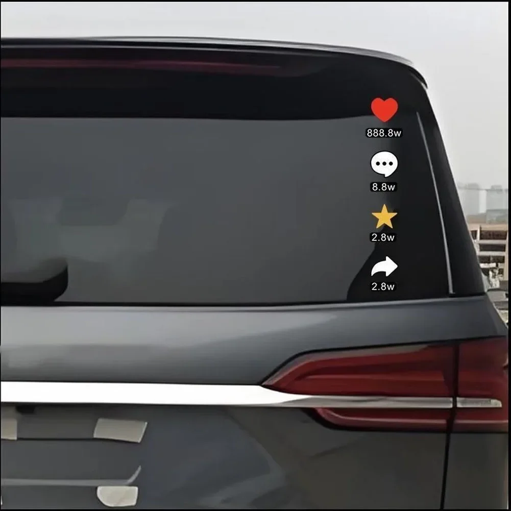 Fun Styled Car Decal For Rear Window Hood Trunk Made From Polyethylene Long Term Outdoor Visibility And Stickiness