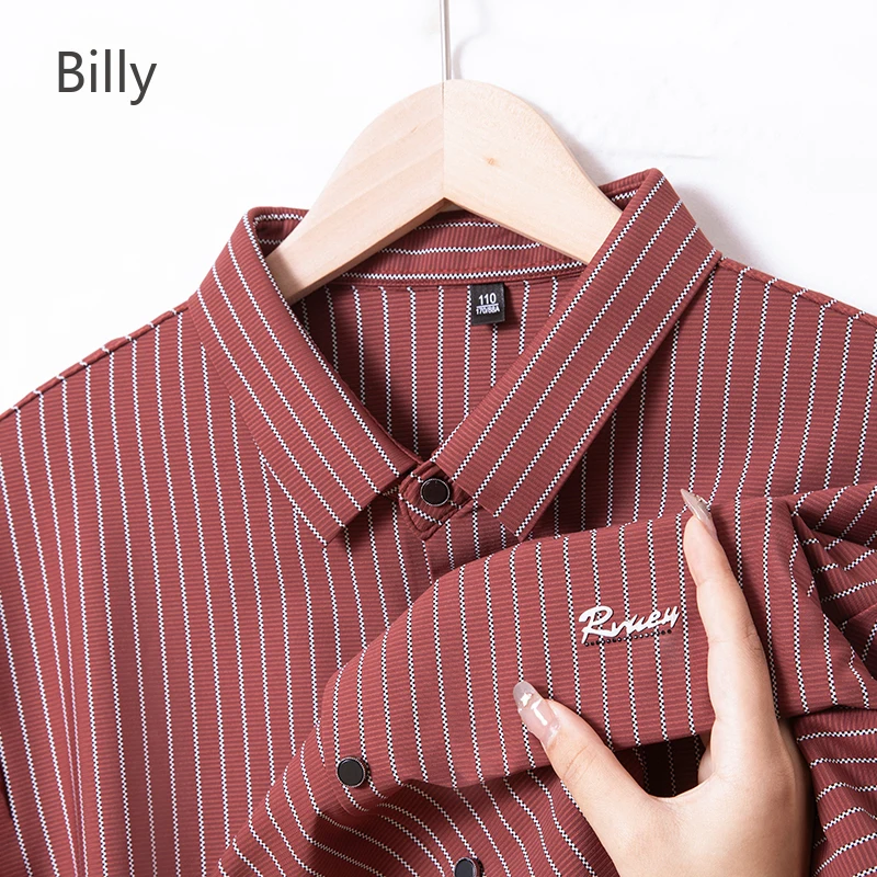

Spring and Autumn Seamless Single Side Lapel Mens Shirts Long Sleeve Mens Designer Clothes T Shirt Men White Shirt Tops