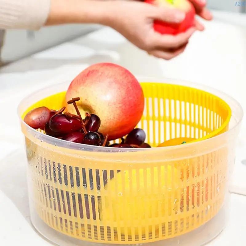 A2UE Compact Electric Salad Spinner Household Salad Dehydrator For Easy Use