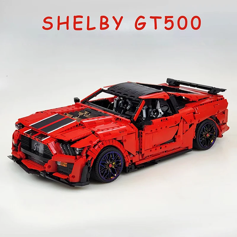 K135 Shelby GT500 Model 1:8 Super Sports Fast Racing Car Technical Mustang Vehicle Building Blocks Bricks Toys Children Gifts