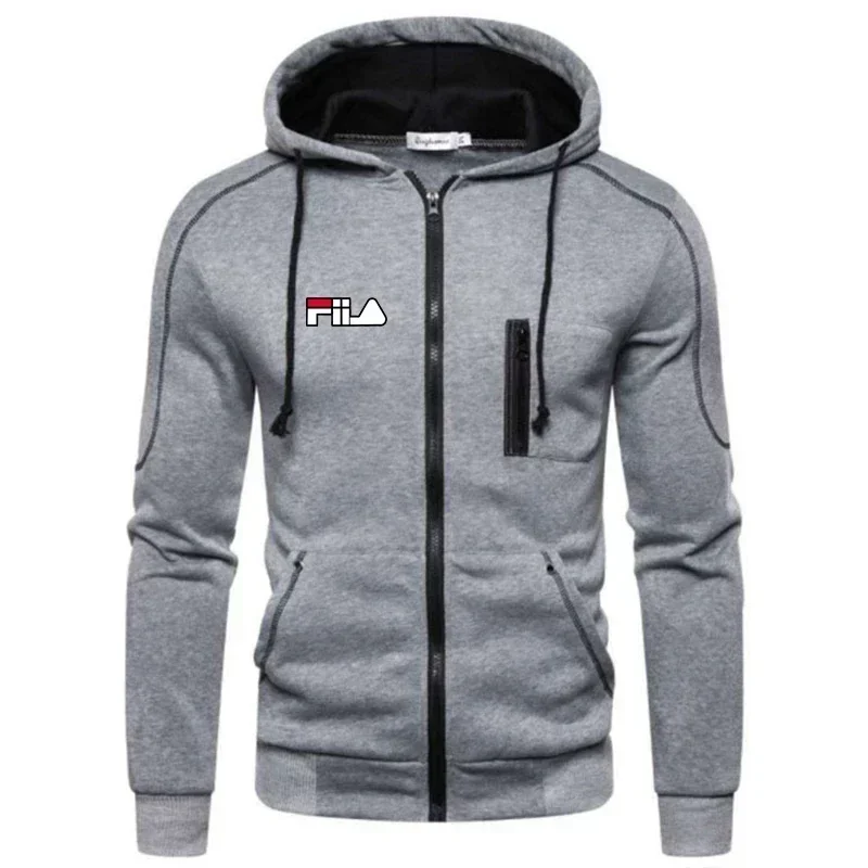 New Autumn winter Period Men's Fashion Hoodies Long Sleeve Zipper Hooded Fleece Sweatshirts Casual Sports Men Clothing Plus Size